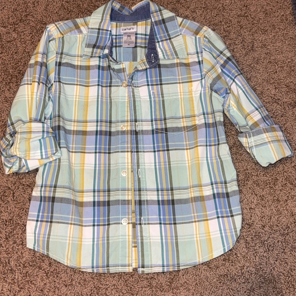 Carter's Multicolor Plaid Button-Down Shirt
